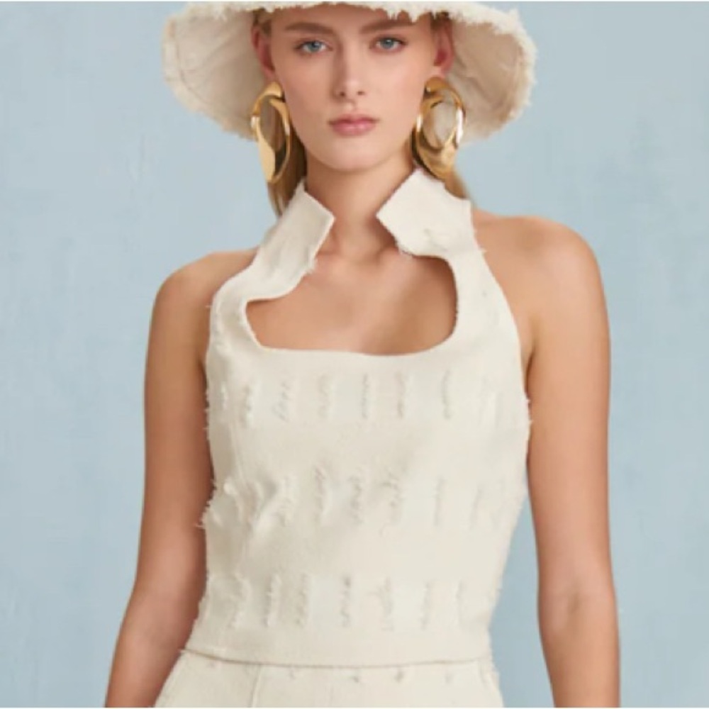 Cult Gaia Dulce Top in off white multi